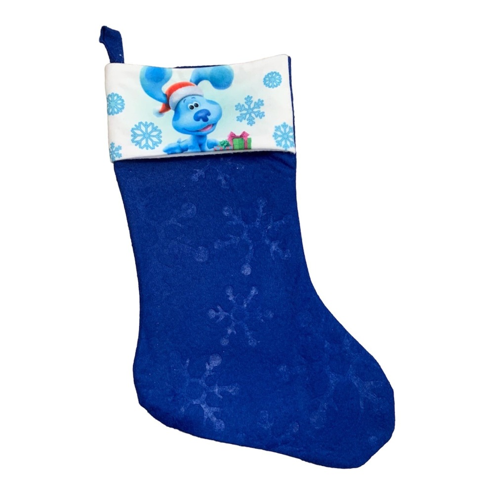 Ruz Blue's Clues Kids Felt Embossed Christmas Stocking 15.5" Nickelodeon